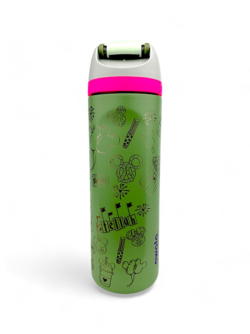 Disney Food Owala Engravings Disney Custom Engraved Water Bottle Love Disney Gift Idea For food Lovers Leak Proof Tumbler Engraved Gift