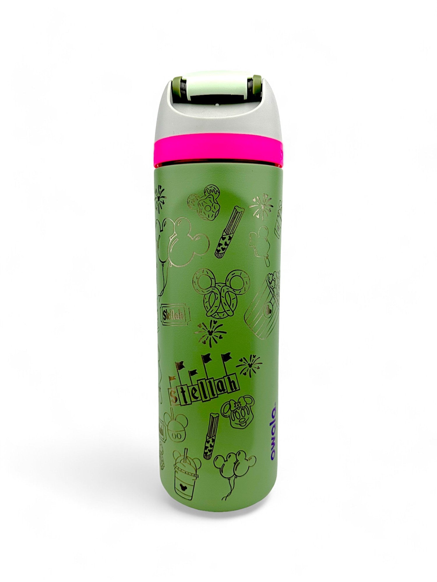 Disney Food Owala Engravings Disney Custom Engraved Water Bottle Love Disney Gift Idea For food Lovers Leak Proof Tumbler Engraved Gift