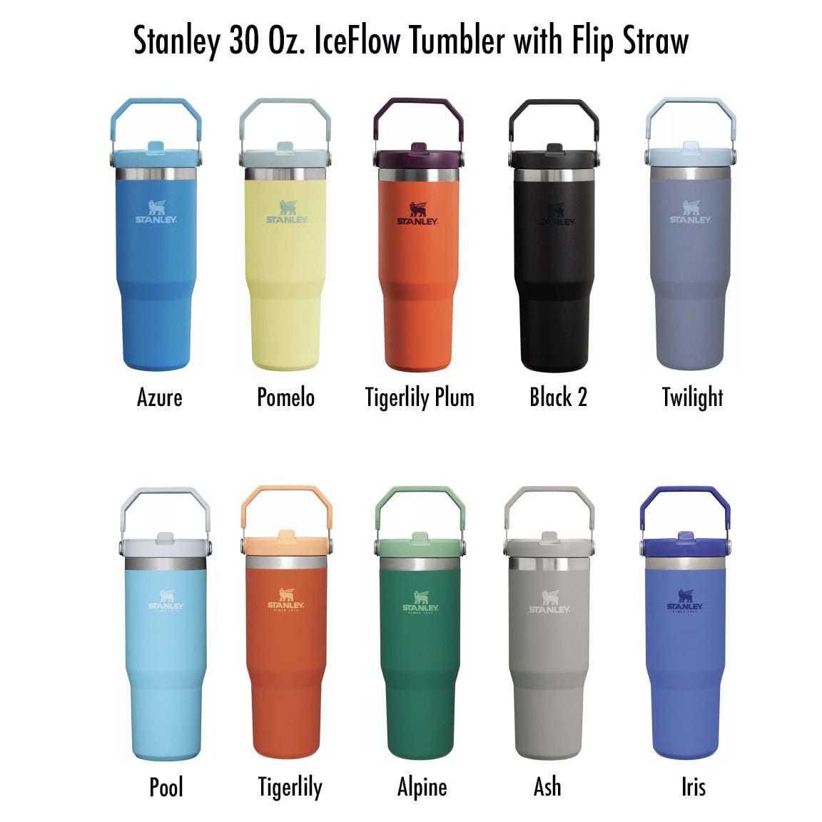Mickey Mouse Stanley Tumbler Iceflow Custom Engraved Personalized water bottle 30 oz and 20 oz Stanley Iceflow with flip straw engraved