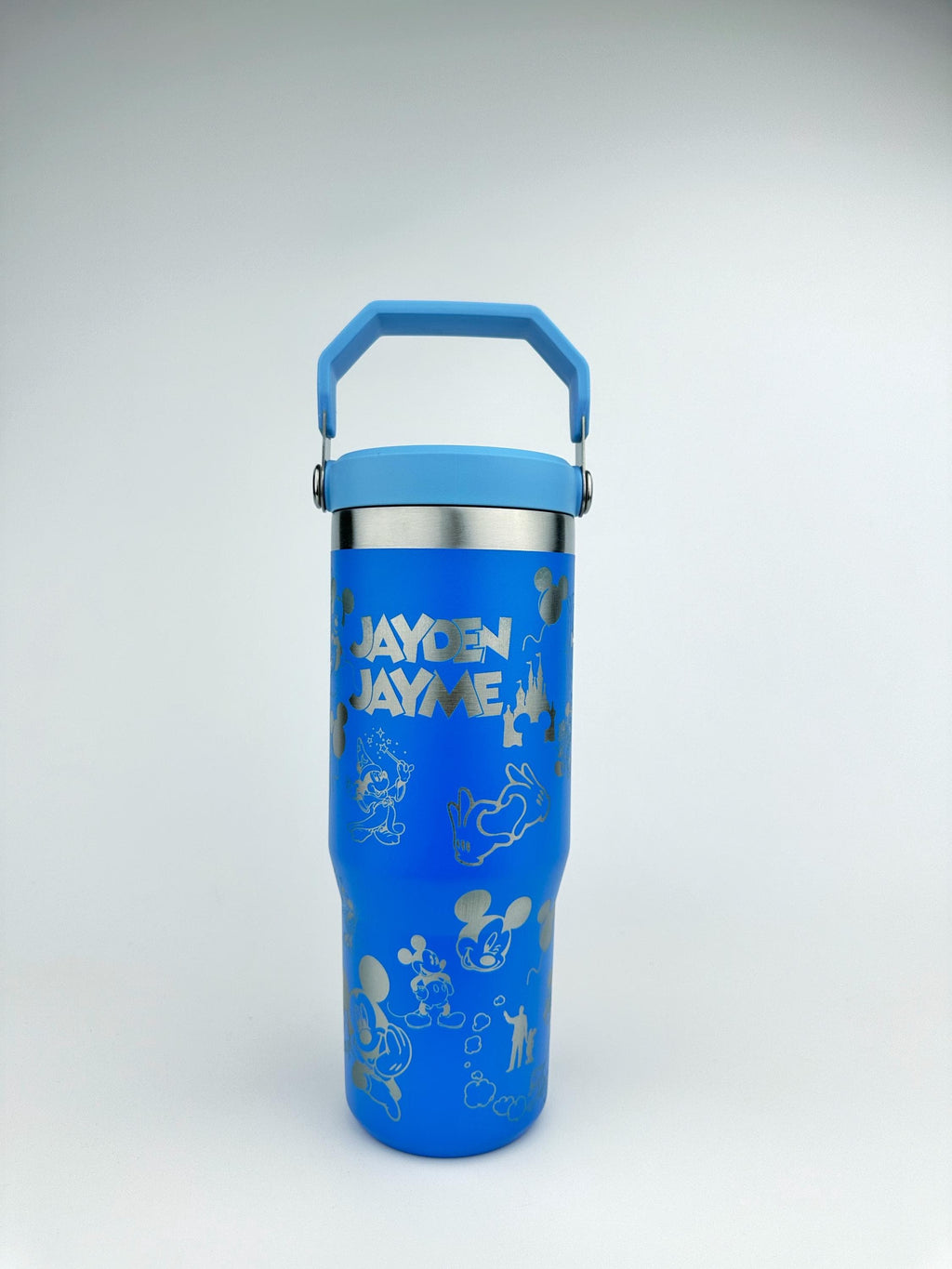 Mickey Mouse Stanley Tumbler Iceflow Custom Engraved Personalized water bottle 30 oz and 20 oz Stanley Iceflow with flip straw engraved
