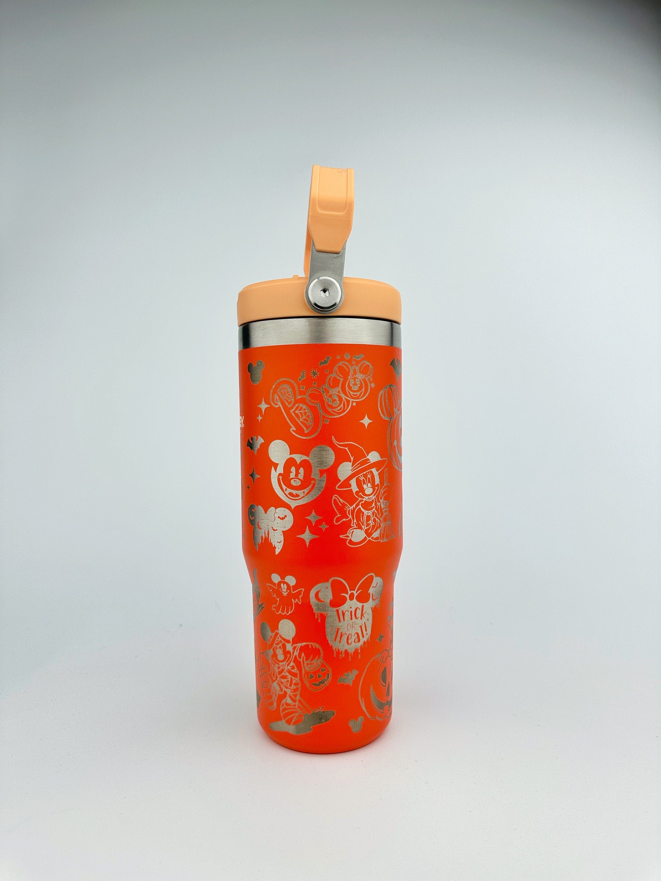 Disney Halloween Stanley Tumbler Iceflow Custom Engraved Personalized water bottle 30 oz and 20 oz Stanley Iceflow with flip straw engraved