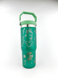 Disney Christmas Stanley Tumbler Iceflow Mickey Custom Engraved Personalized water bottle 30 oz and 20 oz Stanley Iceflow with flip straw