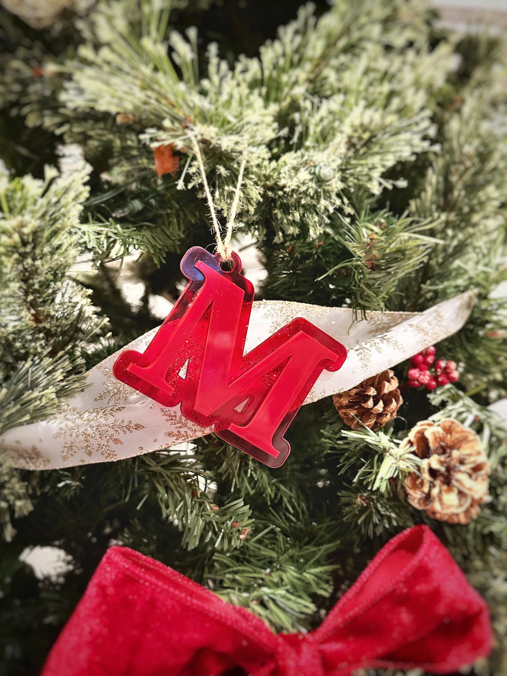 Christmas Letter Ornaments Acrylic Ornaments Gifts Stocking Tag Christmas Tree Ornament Letter Tag