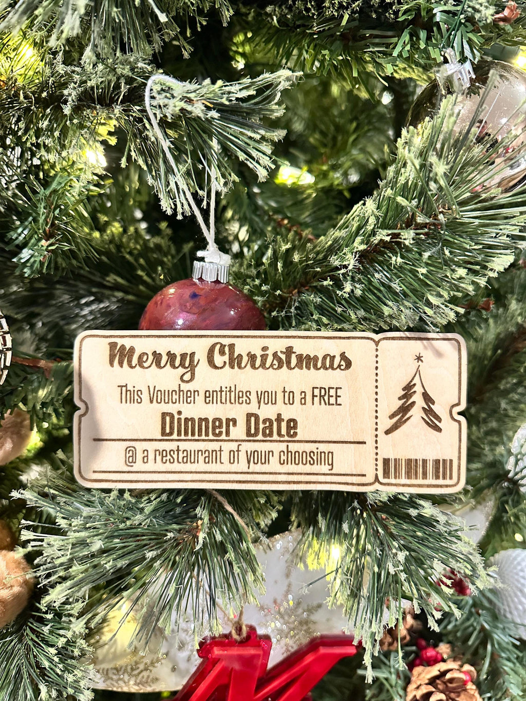 Custom Engraved Wood Vouchers - Personalized Laser Cut Gift for Birthdays, Christmas, Anniversaries, Valentine’s, and Special Occasions