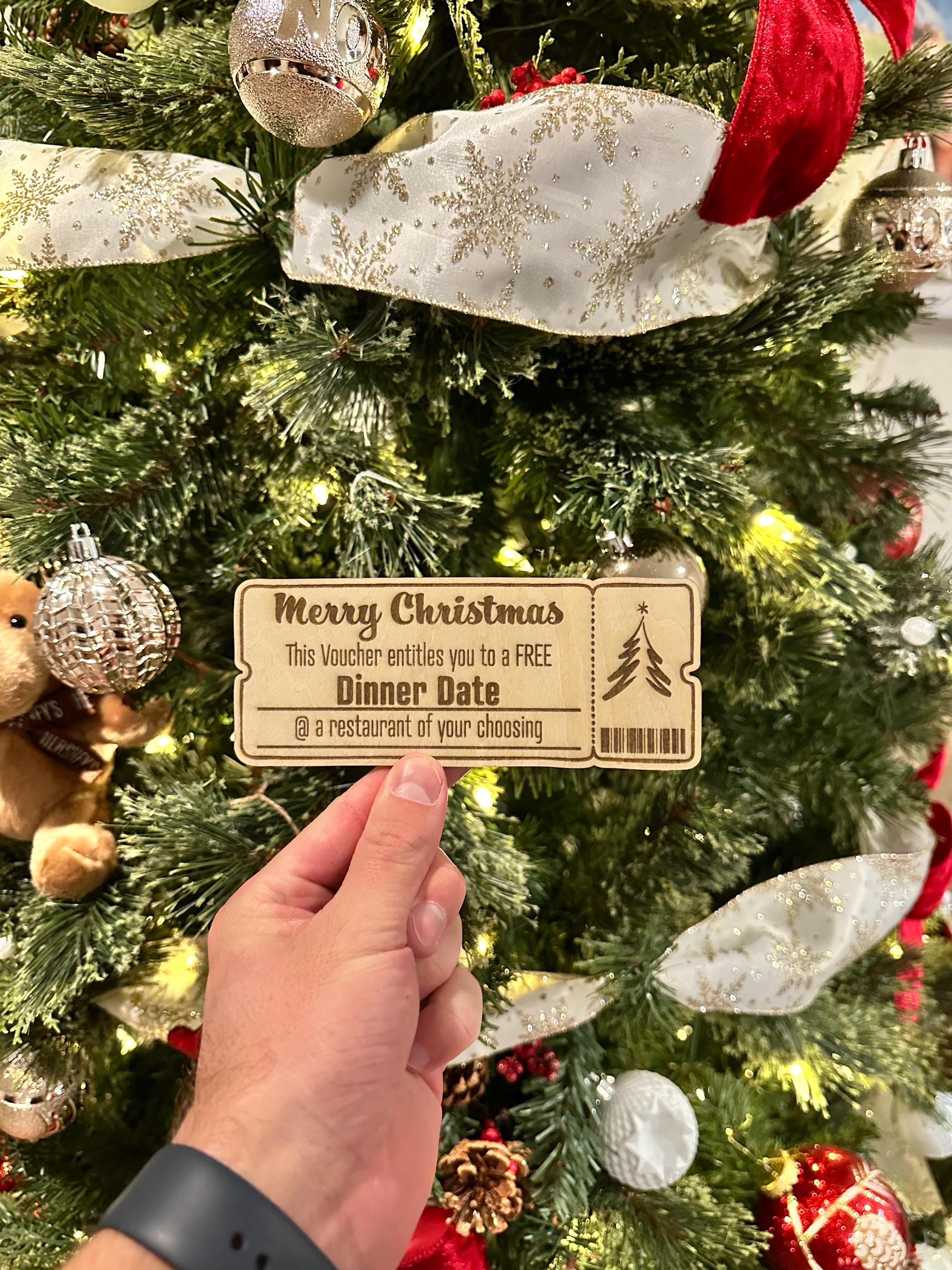 Custom Engraved Wood Vouchers - Personalized Laser Cut Gift for Birthdays, Christmas, Anniversaries, Valentine’s, and Special Occasions