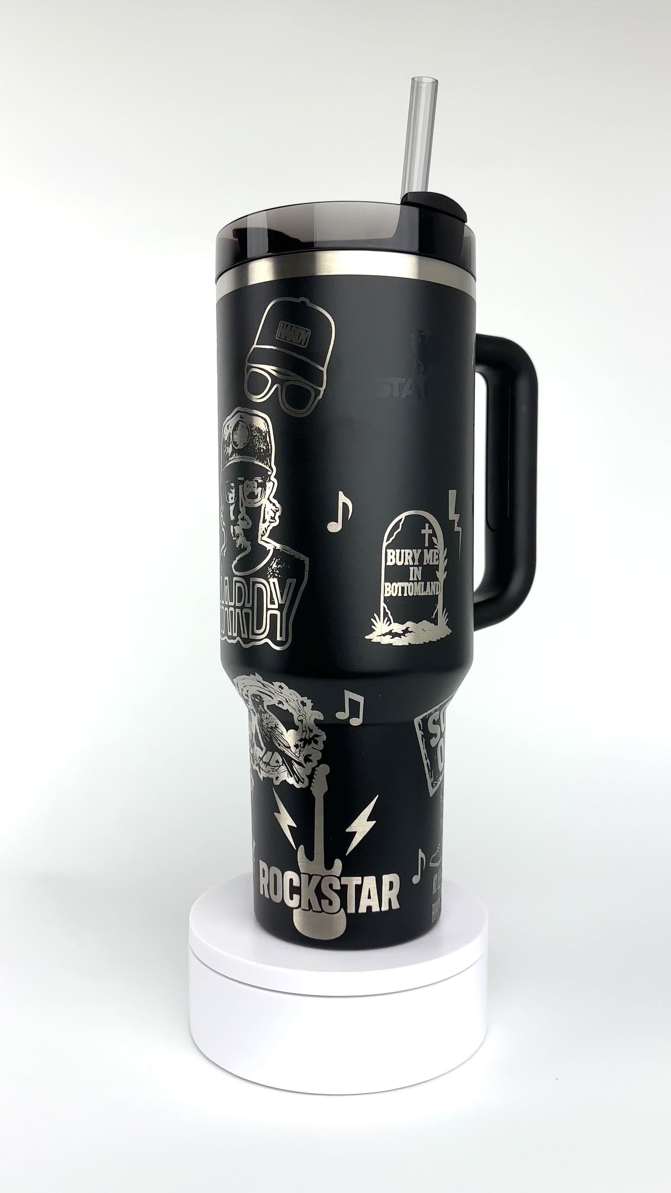 Custom Engraved Hardy Stanley Quencher – 30oz & 40oz | Country Music Tumbler