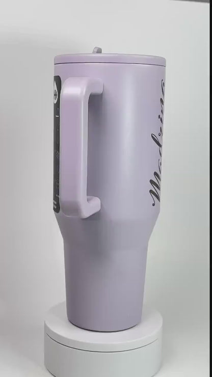 Hydrojug 40 oz traveler custom engraved tumbler doesn't leak gym tumbler gift idea personalized.