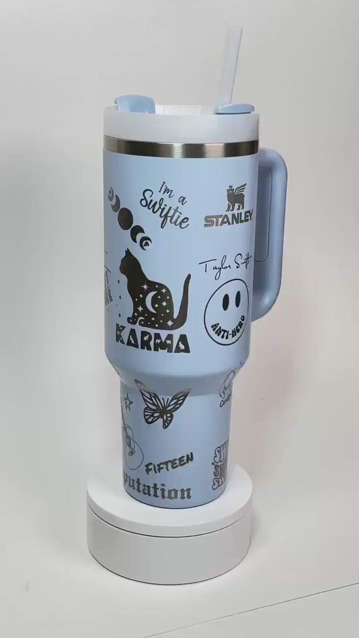 Taylor Swift Custom Engraved Stanley Wrap Stanley Tumbler 40 oz engraved Limited Swifty Gift